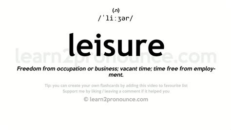 LEISURE Meaning in Tagalog .